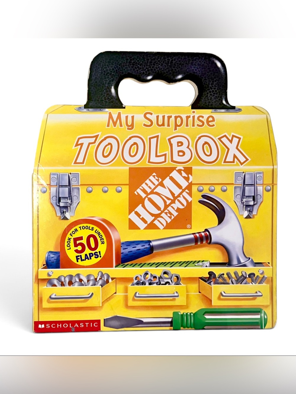 My Surprise Toolbox Board Book Scholastic Home Depot Lift-The-Flap 2002 Weinberg